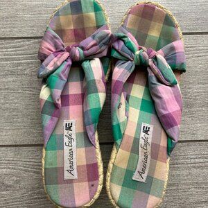 American Eagle Y2K Plaid Wedge
